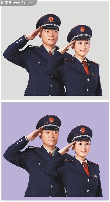 中国税务人员敬礼图