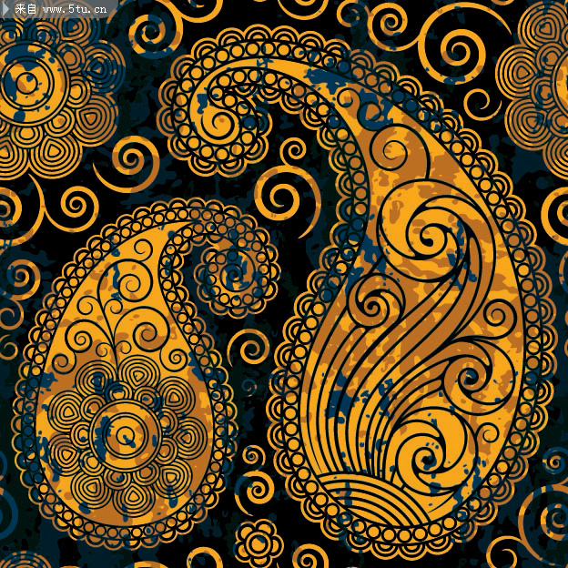 忒别的潮流花纹矢量素材