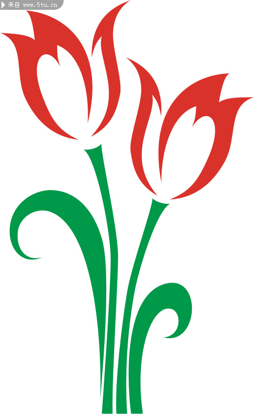 郁金香简约图案