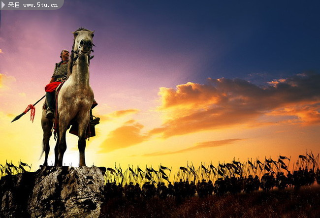 千军万马惟我独尊psd分层模板