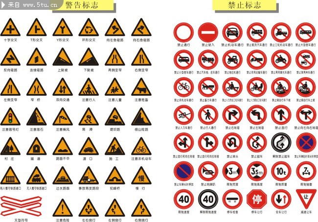 矢量交通标志全