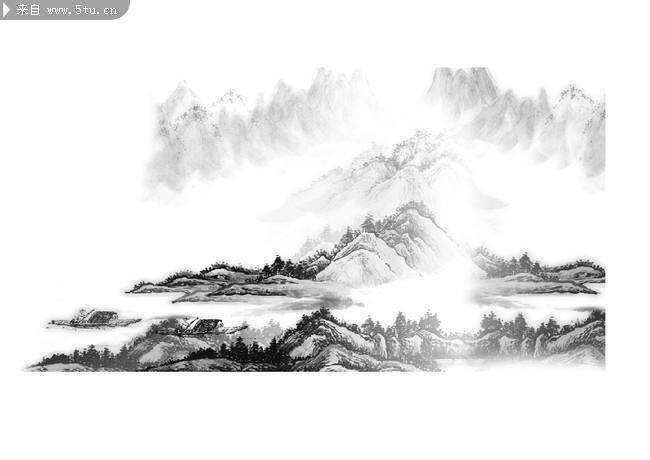 水墨山水画ps笔刷