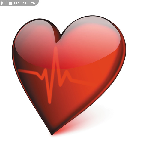 几颗红心桃心矢量素材