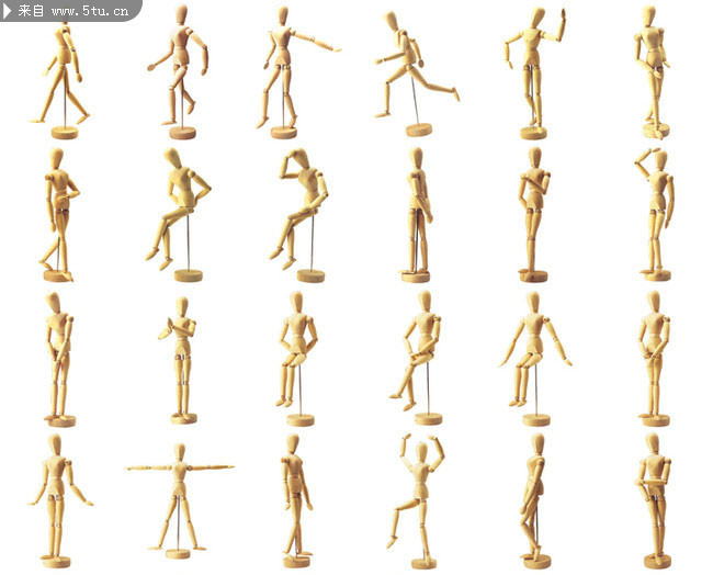 50张木偶肢体动作图片