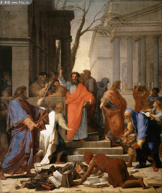 人物油画图片 圣保罗在以弗所传道