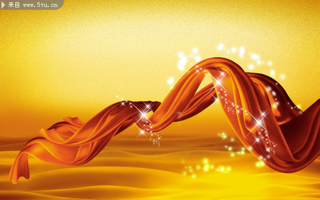 红飘带背景 发光背景
