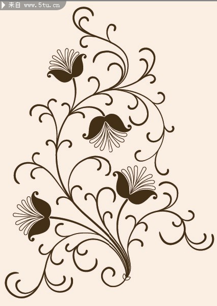 简单花纹简单花-矢量素材-百图汇设计素材