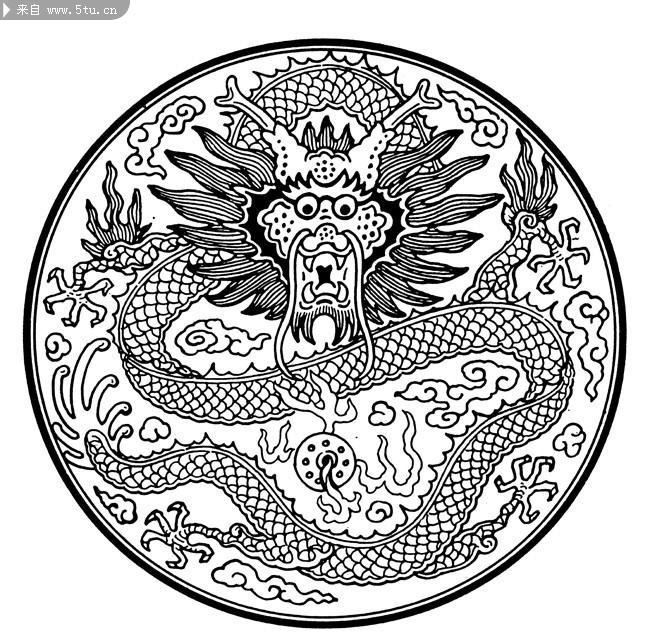 清代花纹设计-矢量素材-百图汇设计素材