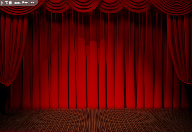 高清绚丽舞台幕布背景图片