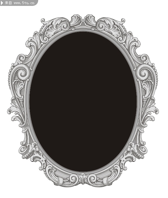 欧式椭圆形相框矢量cdr