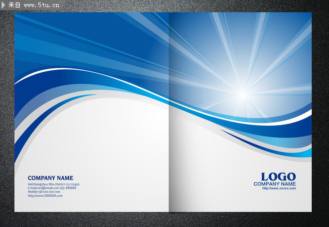 蓝色简洁画册封面设计 - 精美原创作品(各类设计素材/源文件)出售区