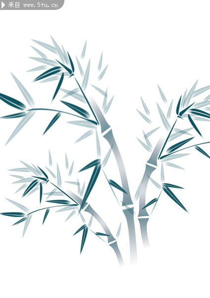 高清水墨竹叶素材-psd素材-百图汇设计素材