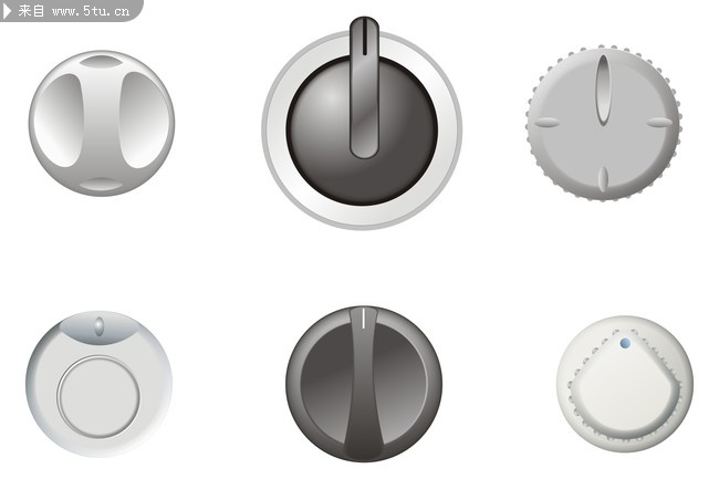 塑料旋钮-矢量素材区 - 共享素材汇总-百图汇设计素材