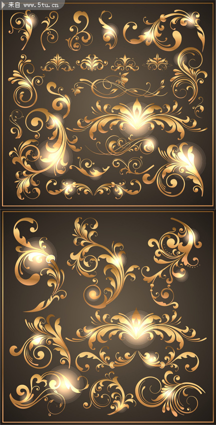 金色欧式花纹