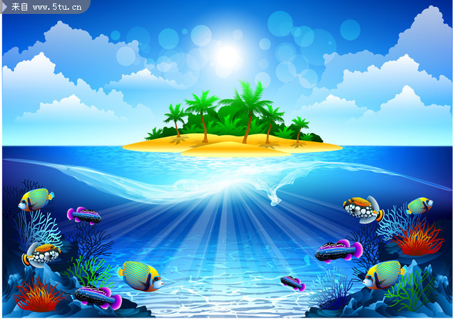 梦幻海洋风光素材