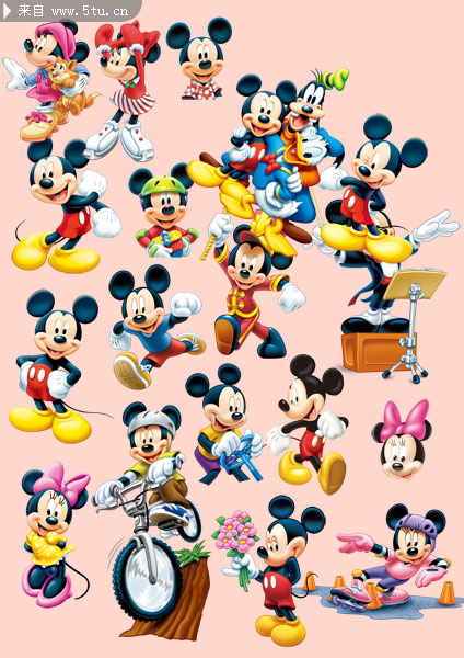 卡通动画米奇卡通米老鼠psd分层素材