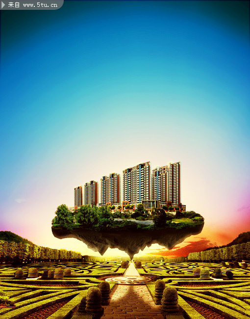 创意房地产海报-psd素材-百图汇设计素材