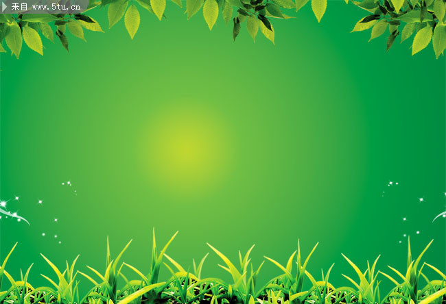 春季清新绿色背景设计-psd素材-百图汇设计素材