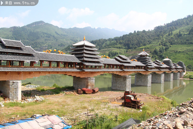 风雨桥古建筑摄影