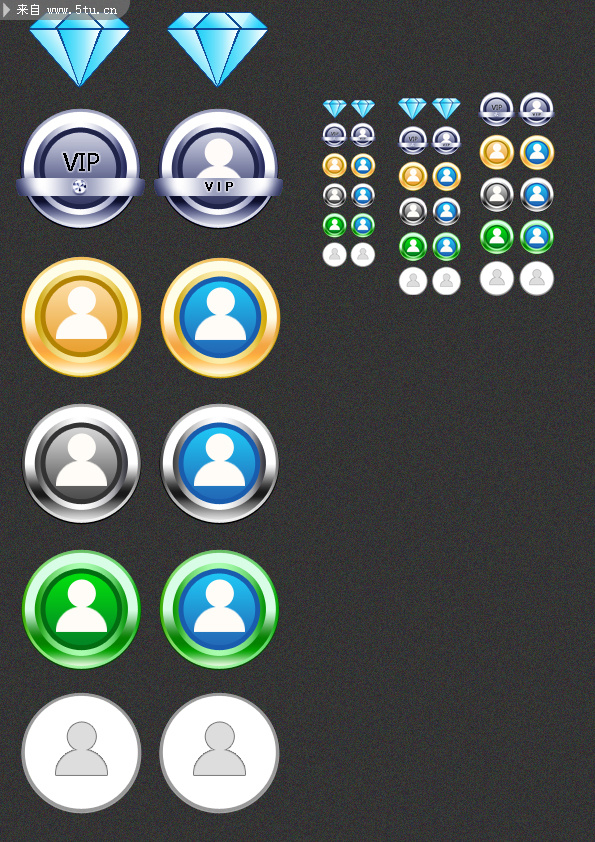 会员等级psd图标