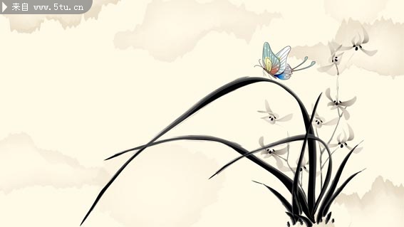 中国风墨染艺术设计壁纸图片