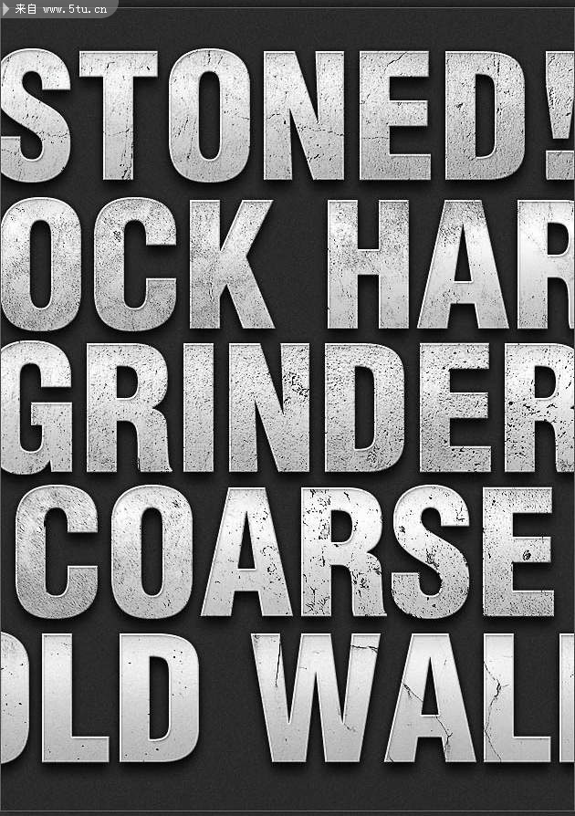 锈渍钢铁字体ps样式