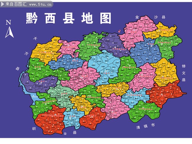 黔西县区地图图片素材