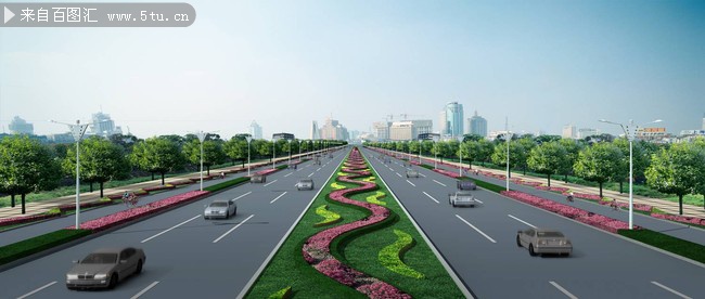 迎宾大道风景图片素材-高清图片-百图汇设计素材
