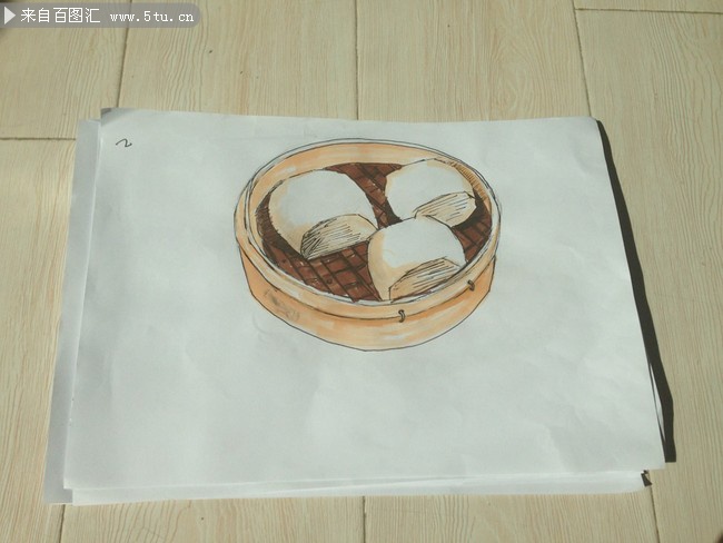 手绘卡通美食小吃