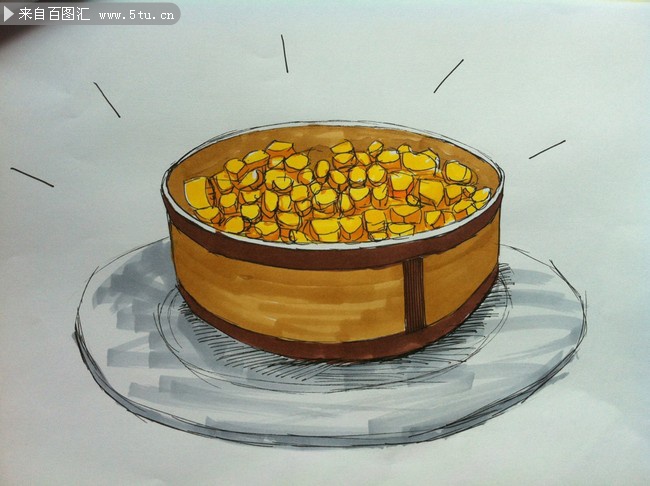 手绘卡通美食小吃