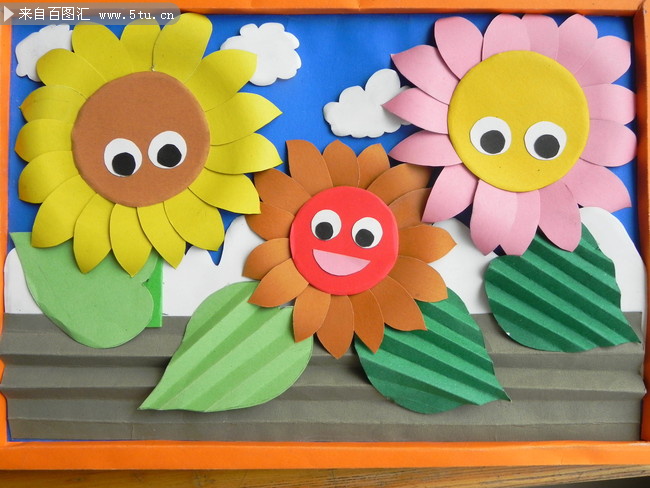 彩色卡纸拼贴画