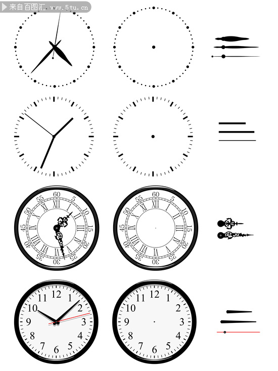 钟表矢量素材