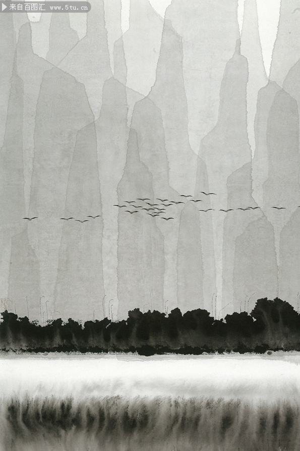 陈家泠 千山飞鸟图画