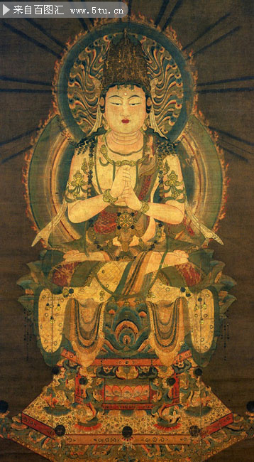 密宗大日如来画像高清图片素材