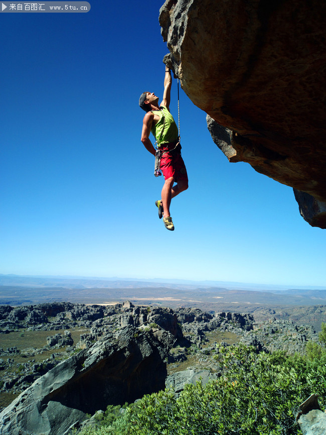 攀岩者高清大图素材