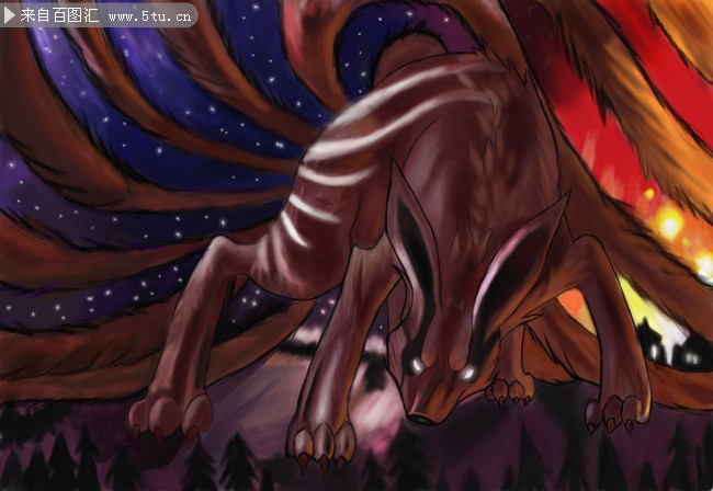 九尾妖狐图片素材-高清图片-百图汇设计素材