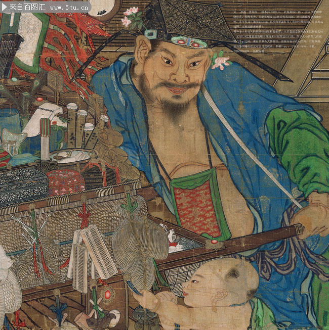 宋-李嵩《货郎图》艺术绘画作品-高清图片-百图汇设计素材