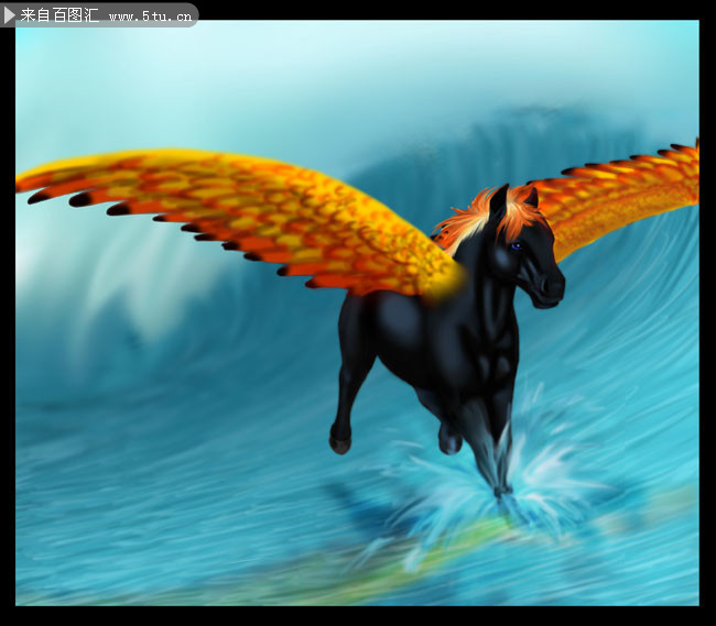 卡通创意天马图片