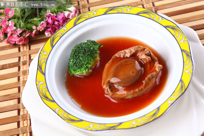 汤汁鲍鱼美食图片素材