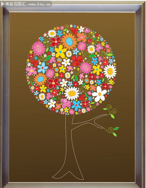 创意花卉装饰画图片