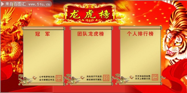 公司业绩龙虎榜矢量素材