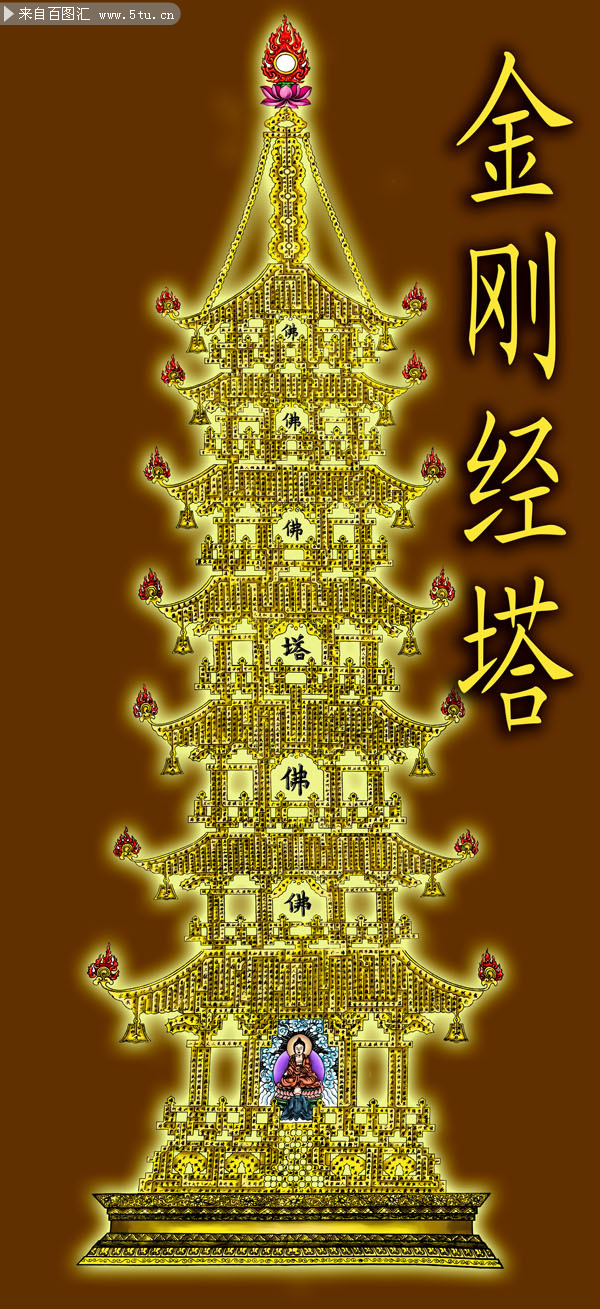 金刚经塔图片素材
