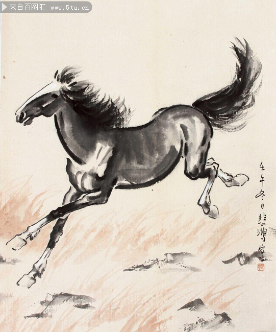 水墨马图片素材