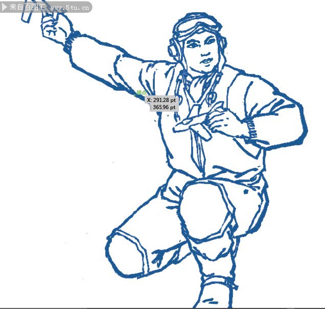 军人形象人物线描图65张