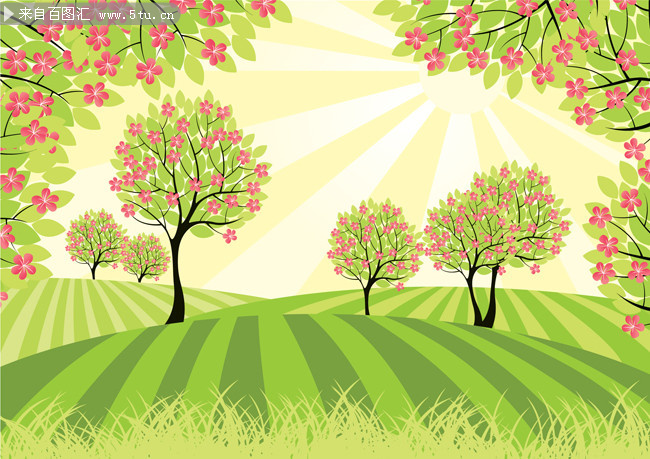 春天风景图片桃花林图片
